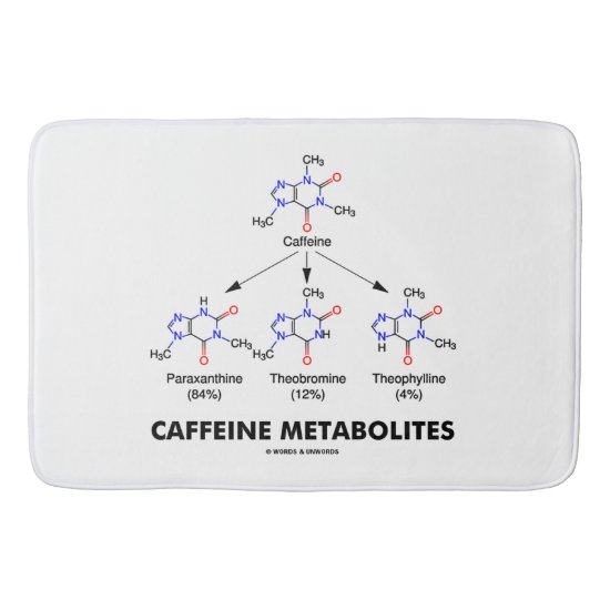 Caffeine Metabolites (Caffeine Molecule Chemistry) Bathroom Mat