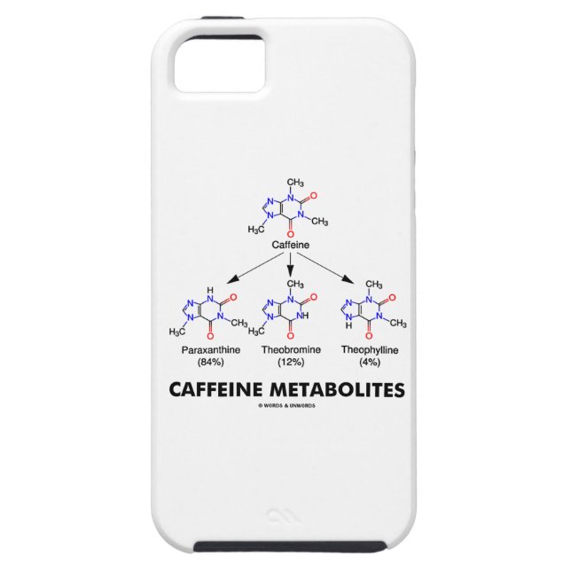 Caffeine Metabolites (Caffeine Molecule Chemistry) Case-Mate iPhone Case (Back)
