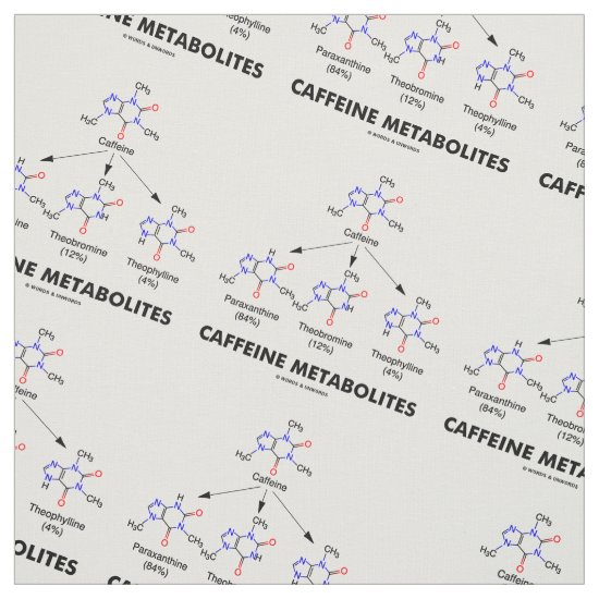 Caffeine Metabolites (Caffeine Molecule Chemistry) Fabric