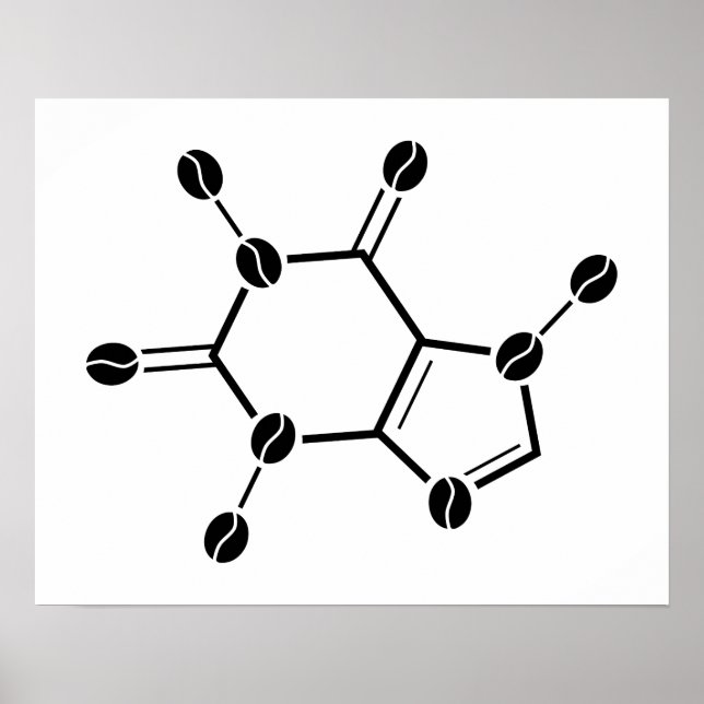 caffeine molecular beans poster (Front)