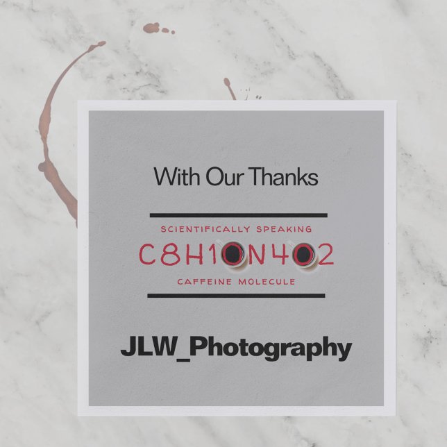 Caffeine Molecular Formula Promotional Coffee Napkins (Creator Uploaded)