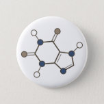 Caffeine Molecular Structure Button at Zazzle