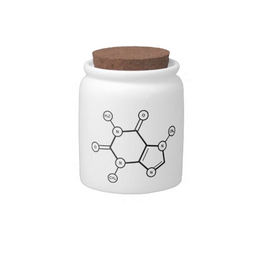 caffeine molecular structure candy jar