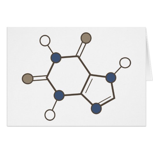 caffeine molecular structure cards (Front Horizontal)
