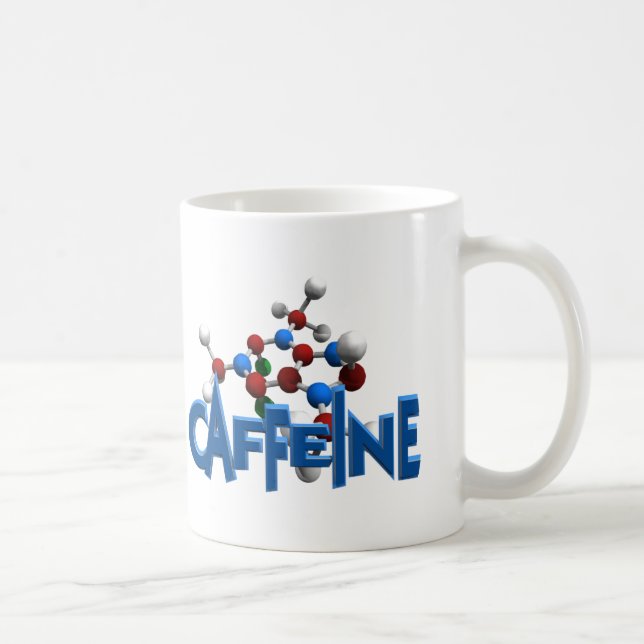 Caffeine Molecular Structure Coffee Mug (Right)