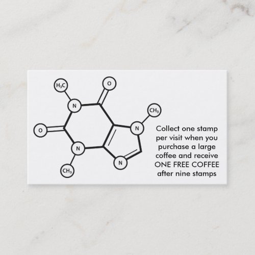 caffeine molecular structure loyalty card