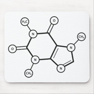 caffeine molecular structure mouse pad