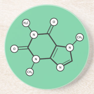 caffeine molecular structure sandstone coaster