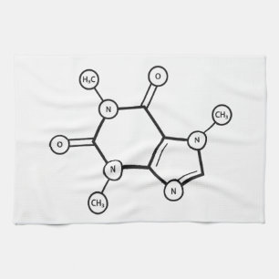 caffeine molecular structure towel