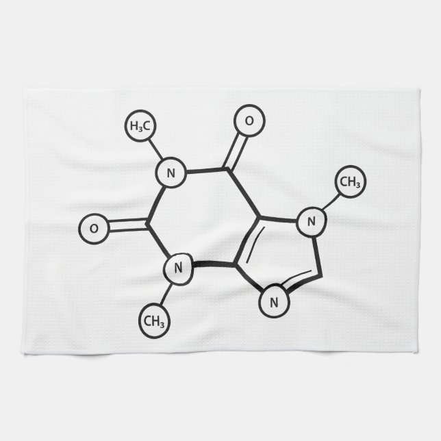 caffeine molecular structure towel (Horizontal)