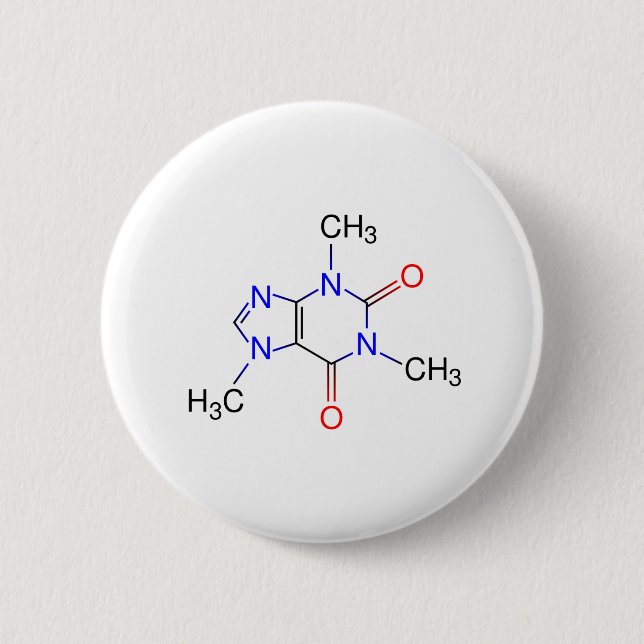 Caffeine Molecule Button (Front)
