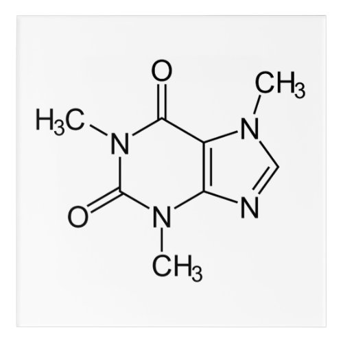 Caffeine Molecule Chemistry Coffee Atoms Acrylic Print