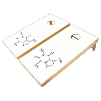 Caffeine Molecule Chemistry Coffee Atoms Cornhole Set