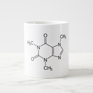 Caffeine Molecule Chemistry Coffee Atoms Giant Coffee Mug