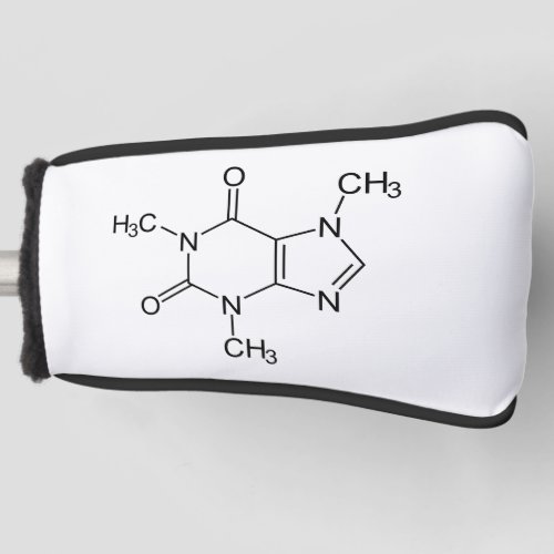 Caffeine Molecule Chemistry Coffee Atoms Golf Head Cover