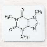 Caffeine Molecule Chemistry Coffee Atoms Mouse Pad<br><div class="desc">Caffeine Molecule Chemistry Coffee Atoms gift idea. Great gift for coffee lover,  gift for chemistry teacher,  gift for chemistry student and a wonderful science gift idea!</div>