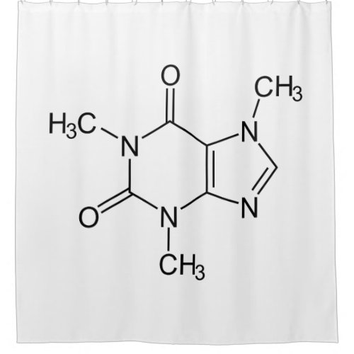Caffeine Molecule Chemistry Coffee Atoms Shower Curtain