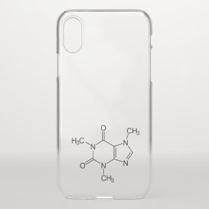 Caffeine Molecule Chemistry Coffee Atoms iPhone X Case