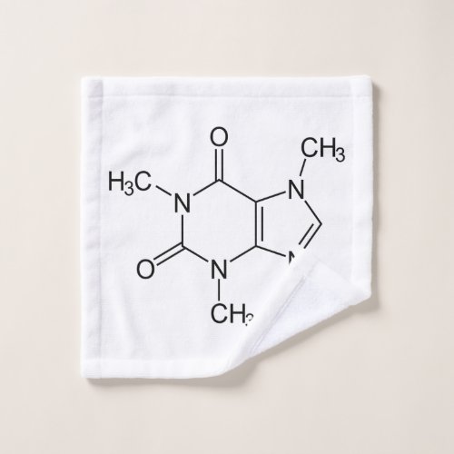 Caffeine Molecule Chemistry Coffee Atoms Wash Cloth