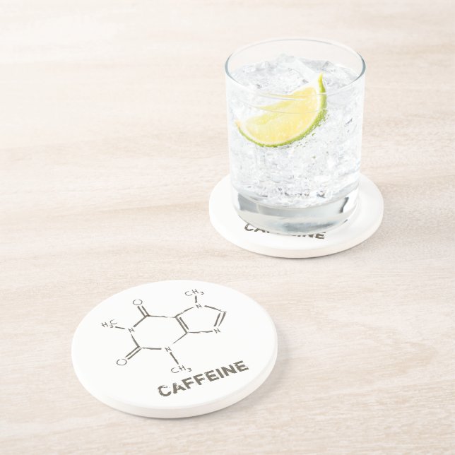 Caffeine Molecule Coaster (Side)