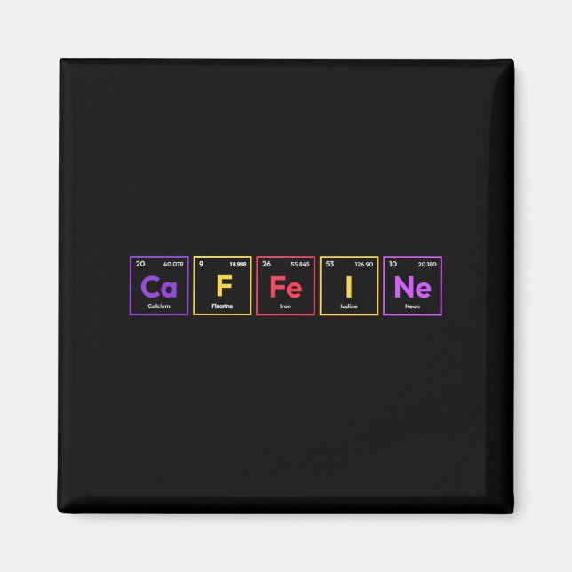 Caffeine Molecule Coffee Chemical Formula Chemistr Magnet (Front)