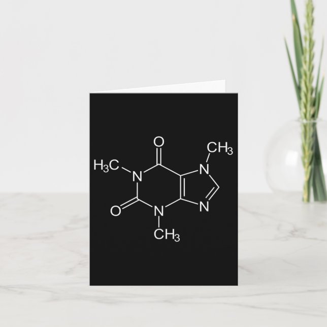 Caffeine Molecule Coffee Lovers  Card (Front)