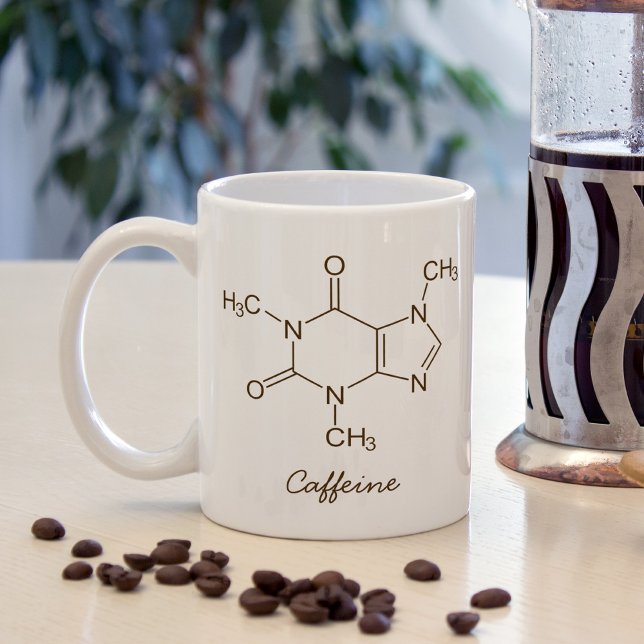 Caffeine Molecule Coffee Lovers Personalized Coffee Mug (Creator Uploaded)