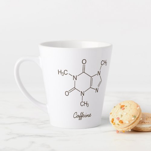 Caffeine Molecule Coffee Lovers Personalized Latte Mug