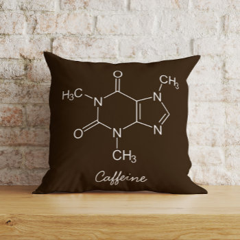 Caffeine Molecule Coffee Lovers  Throw Pillow by heartlocked at Zazzle