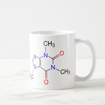Caffeine Molecule Coffee Mug by KitchenShoppe at Zazzle
