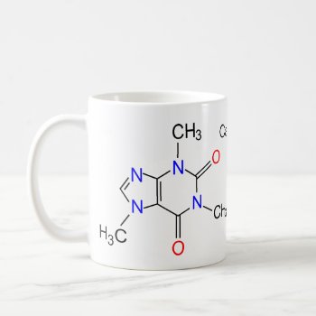 Caffeine Molecule Coffee Mug by peaklander at Zazzle