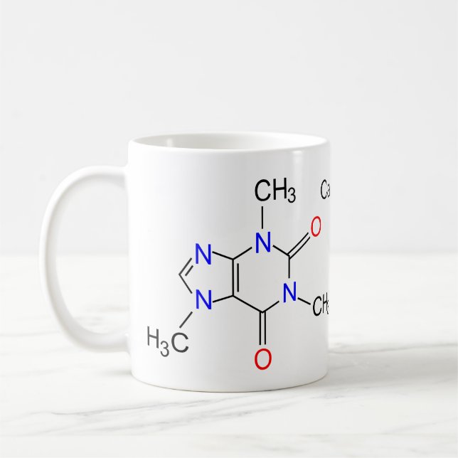 Caffeine molecule coffee mug (Left)