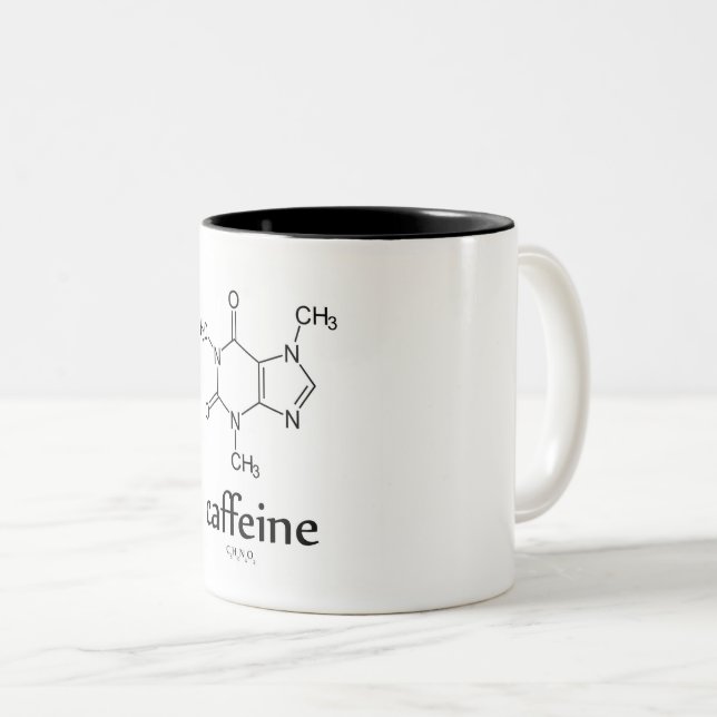 Caffeine Molecule Coffee Mug (Front Right)