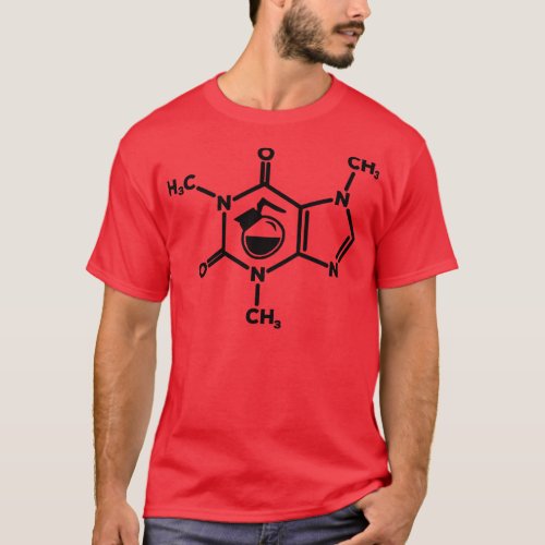 Caffeine Molecule Coffee Pot Lovers Formula Funny  T_Shirt