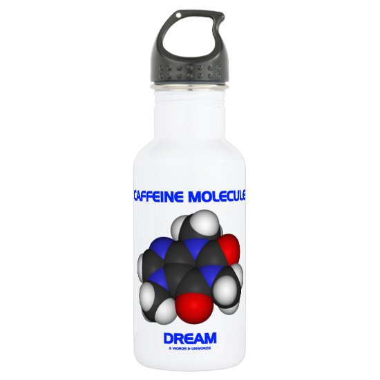 Caffeine Molecule Dream (Caffeine Molecule 3D) Water Bottle
