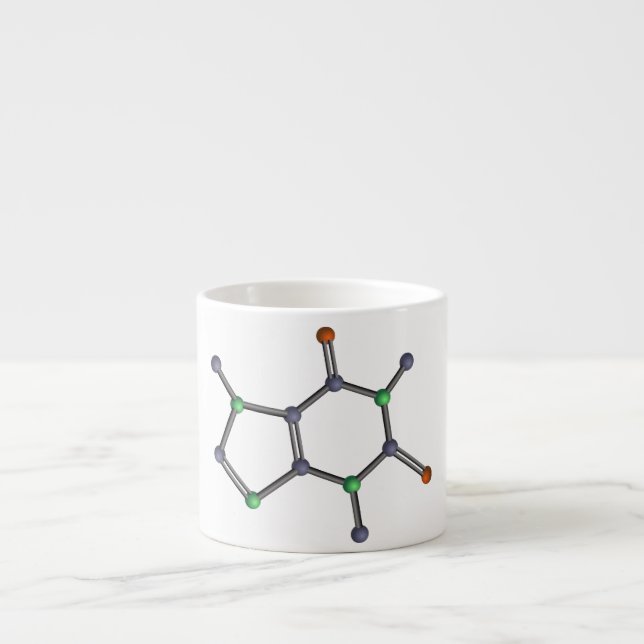 Caffeine molecule espresso cup (Front)