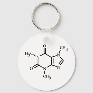 Caffeine Molecule keychain