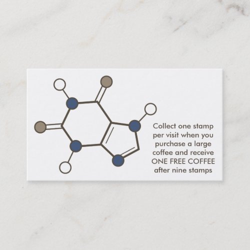 caffeine molecule loyalty card