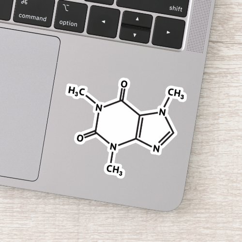 Caffeine molecule molecular structure sticker