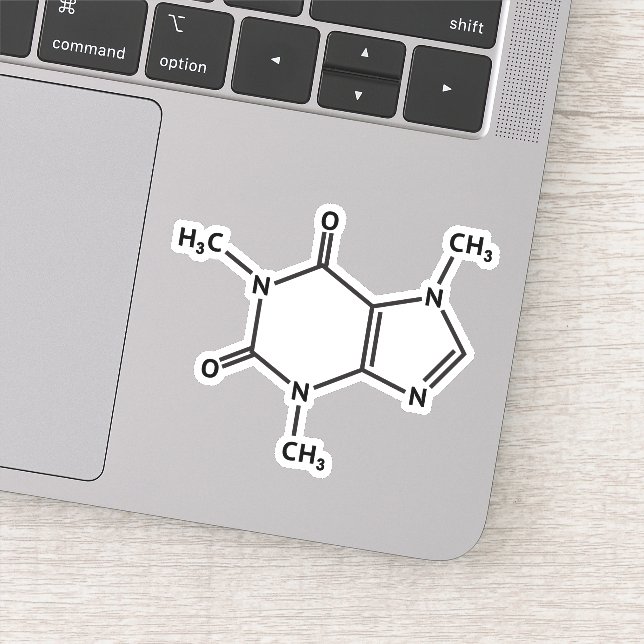 Caffeine molecule molecular structure sticker (Detail)
