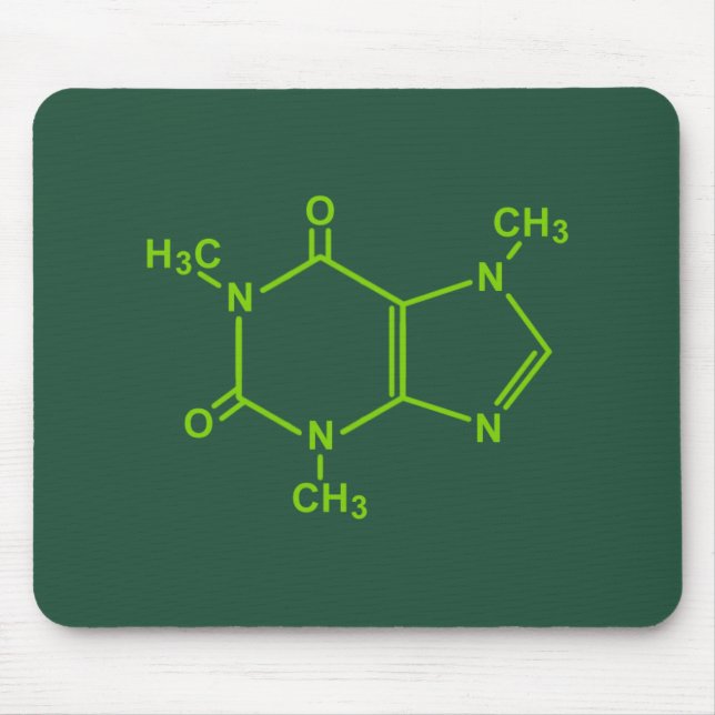 Caffeine Molecule Mouse Pad (Front)
