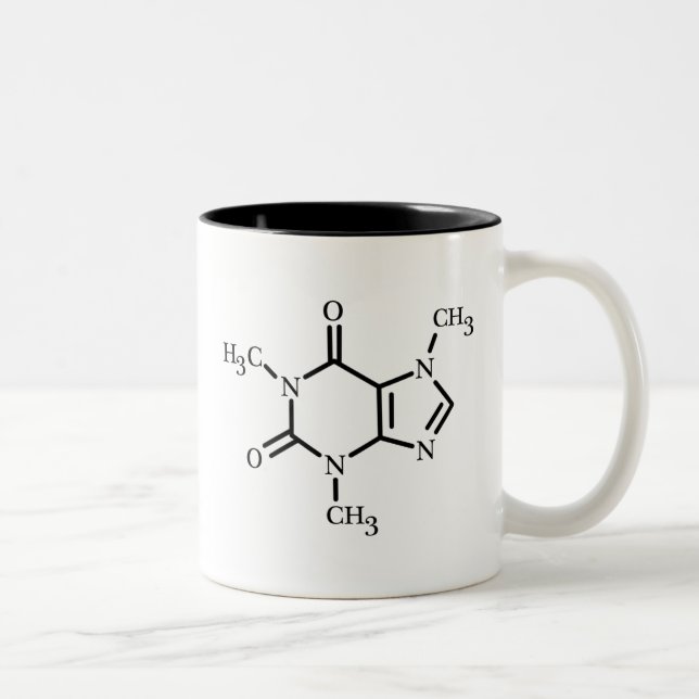 Caffeine Molecule mug (15oz) (Right)