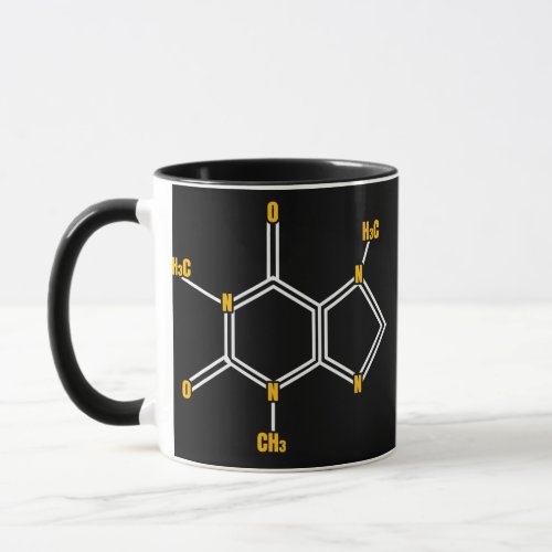 Caffeine Molecule Science Themed Coffee Lover  Mug