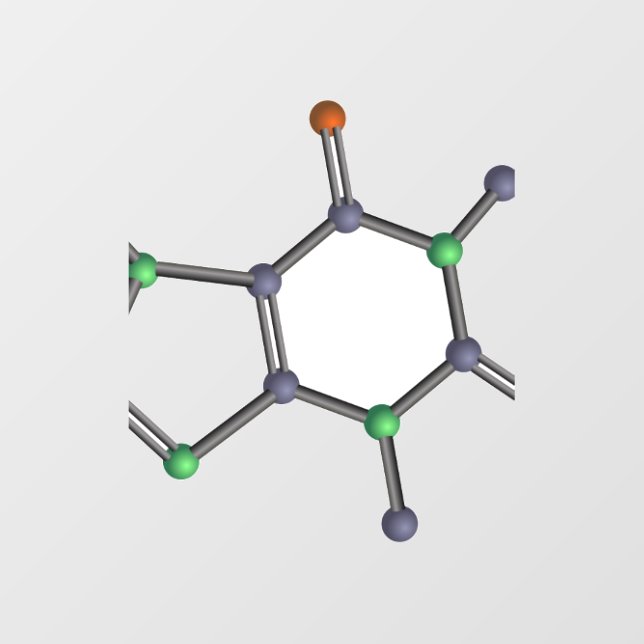 Caffeine molecule statuette (Front)
