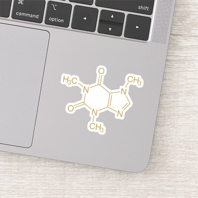 Caffeine Molecule  Sticker (Detail)