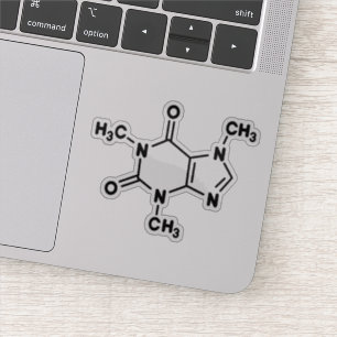 Caffeine Molecule Sticker