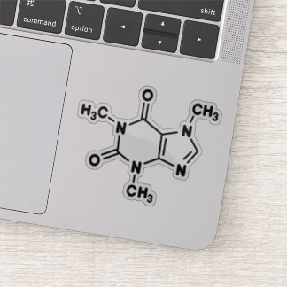 Caffeine Molecule Sticker
