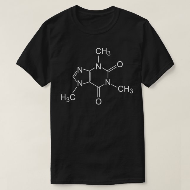 Caffeine Molecule  T-Shirt (Design Front)