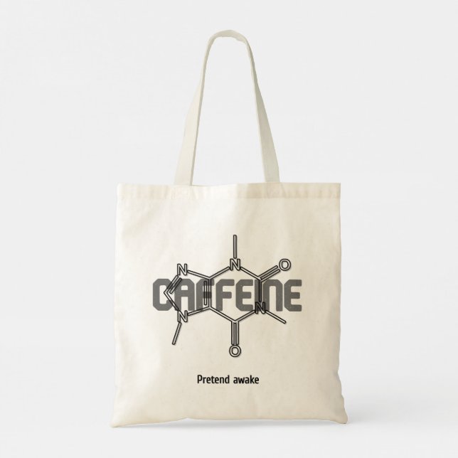 Caffeine Molecule Tote Bag (Back)