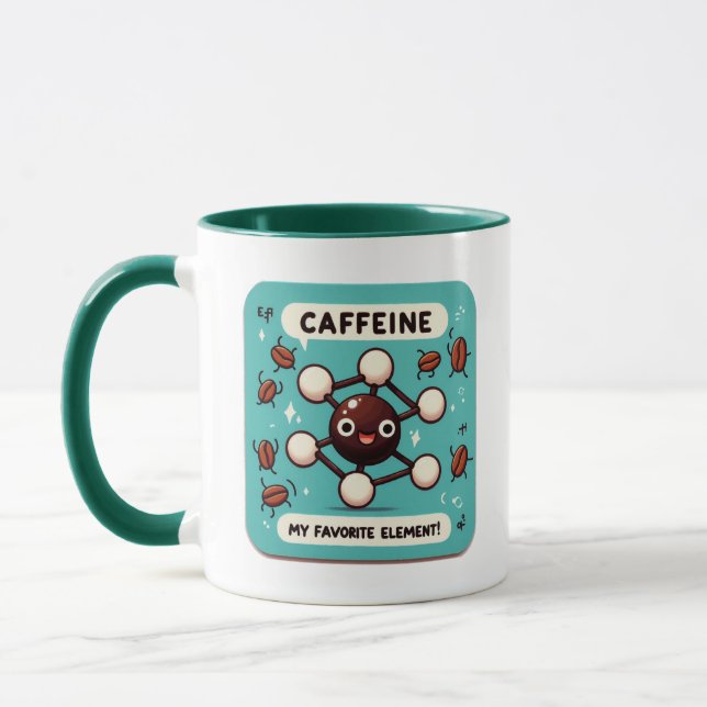 Caffeine: My Favorite Element! Mug (Left)